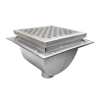 P4120-10D 12″ x 12″x 10″ Stainless Steel Fabricated Floor Sink