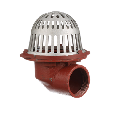 R1100-90 Small Sump Roof Drain with Side Outlet