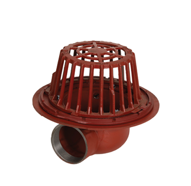 R1200-90 Large Sump Roof Drain with Side Outlet
