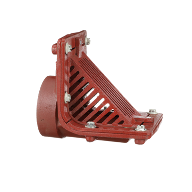 R1300T Scupper Drain with Angle Grate and Threaded Outlet