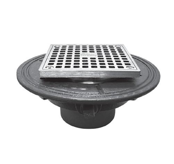 F100-S Square Adjustable Floor Drain with Flange
