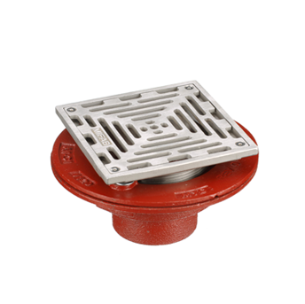 F1100-C-XS Square Floor Drain with Heavy Duty Strainer