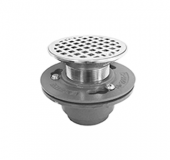 MIFAB FD212TC-49 lacquered cast iron floor drain with anchor flange