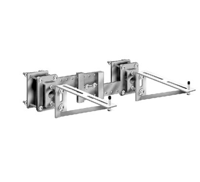 MC-55 Single Wall Mounted Lavatory Support with Exposed Arms and Backing Plates