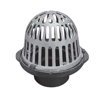 R100-M Cast Iron Roof Drain with Aluminum Dome