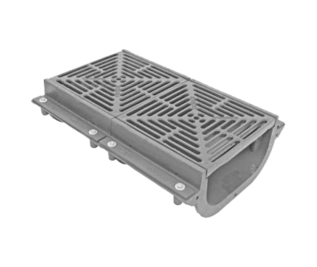 T1350-FL 12″ Wide, Neutral Sloped Body & Grate System