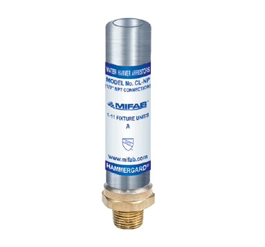 CL-NP Nickel Plated, Type “K” Copper Piston Operated Water Hammer Arrestor with Male Threaded Connection