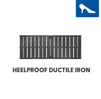 T200-PGC-4-HP Ductile Iron Slotted Heelproof Grate