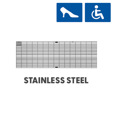 T200-PGB-3-LS Stainless Steel Longitudinal Bar Grate