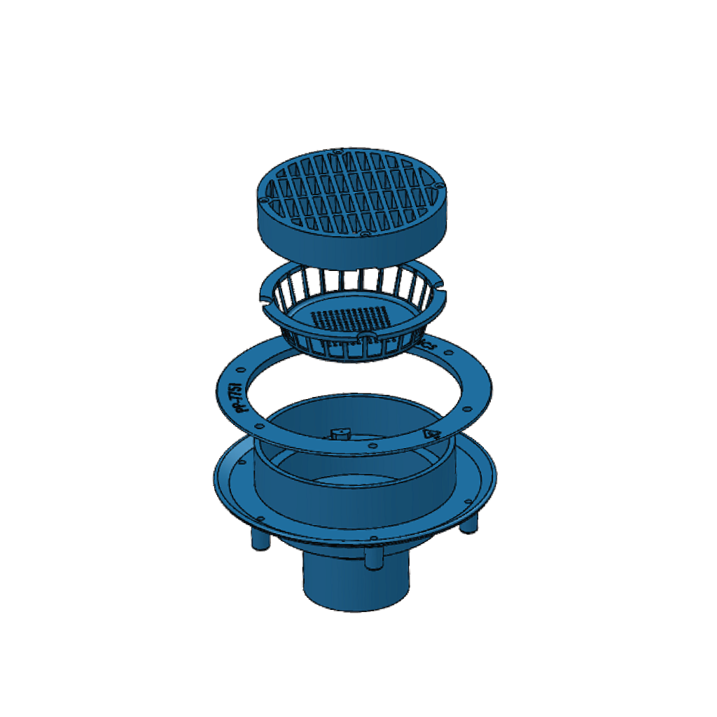 MI-PP-7751 Acid Resistant Polypropylene Floor Drain - Mifab