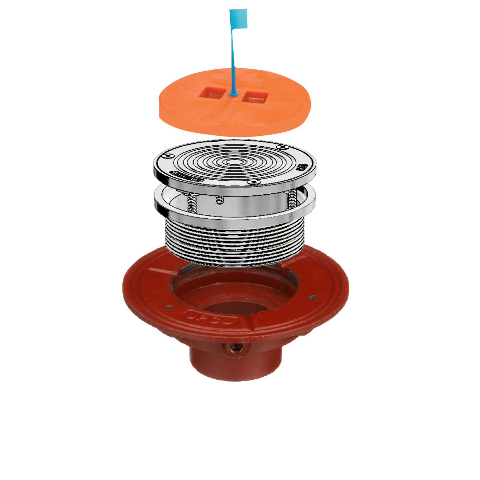 C1100TOS3 Top Set® Double Adjustable Stainless Steel Finished Floor