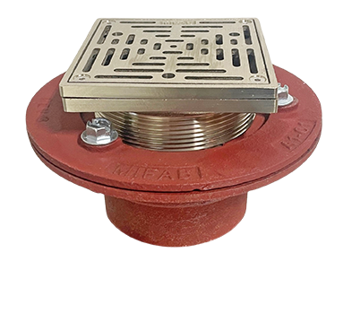 F1100-C-TSS Top Set® Finished Floor Drain with Square Adjustable Heel Proof Strainer