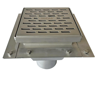 P4080 – 8” x 8” x 8” Deep Stainless Steel Fabricated Floor Sink with Radiused inside Sump