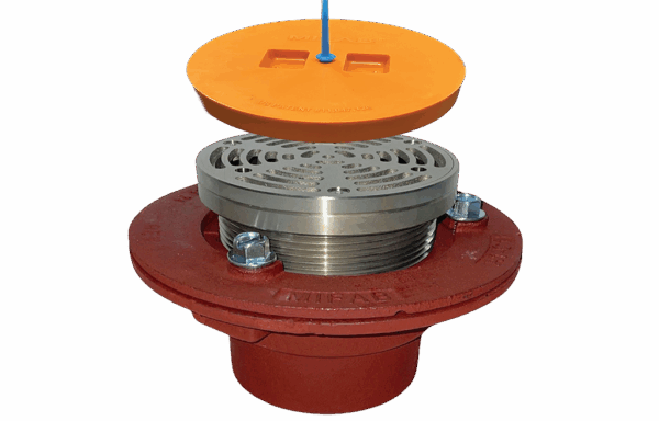 F1100-C-TS Top Set® Finished Floor Drain with Round Adjustable Heel Proof Strainer and Membrane Clamp
