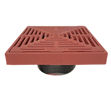 F1420-TA-4 8″ X 8″ Area Drain Top Assembly with Ductile Iron Adjustable, Heelproof Tractor Grate