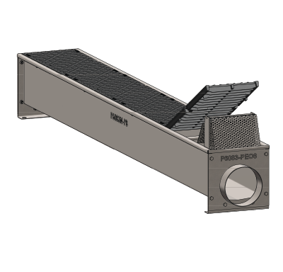 P6080-LT 10″ Wide, 8″ Internal Width, Stainless Steel Trough Drain