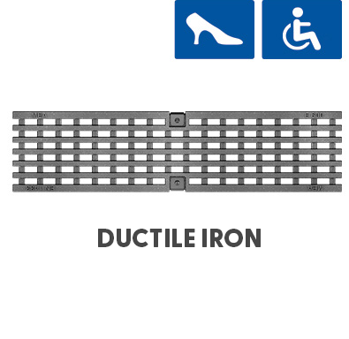 T200-PGE-4-ADA-ARRA Ductile Iron Longitudinal Slotted Grate to Suit 8″ Clear Opening Channels, Made in USA